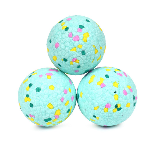 Tough Ball 3 Pack Small - Teal Confetti