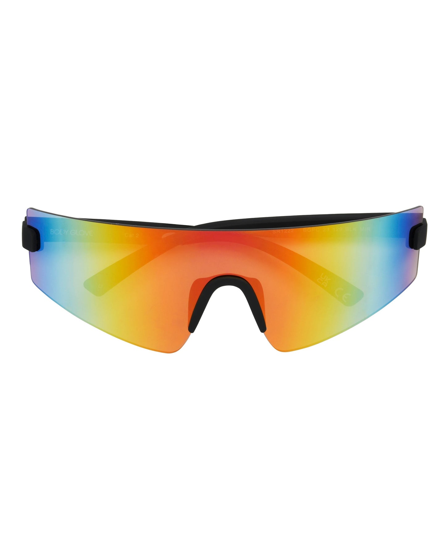 Vibez Rimless Shield Sunglasses - Black