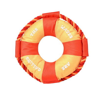 Life Ring Dog Toy - Orange
