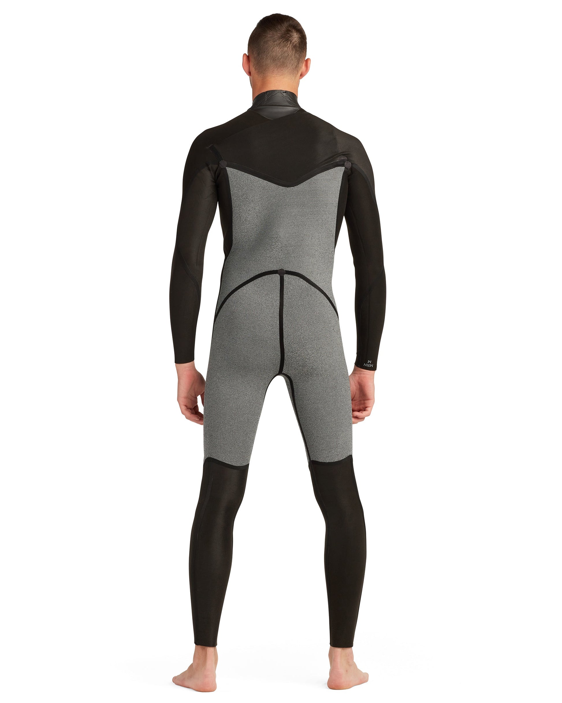 Phoenix 3/2mm Men's Chest-Zip Fullsuit - Black/Charcoal