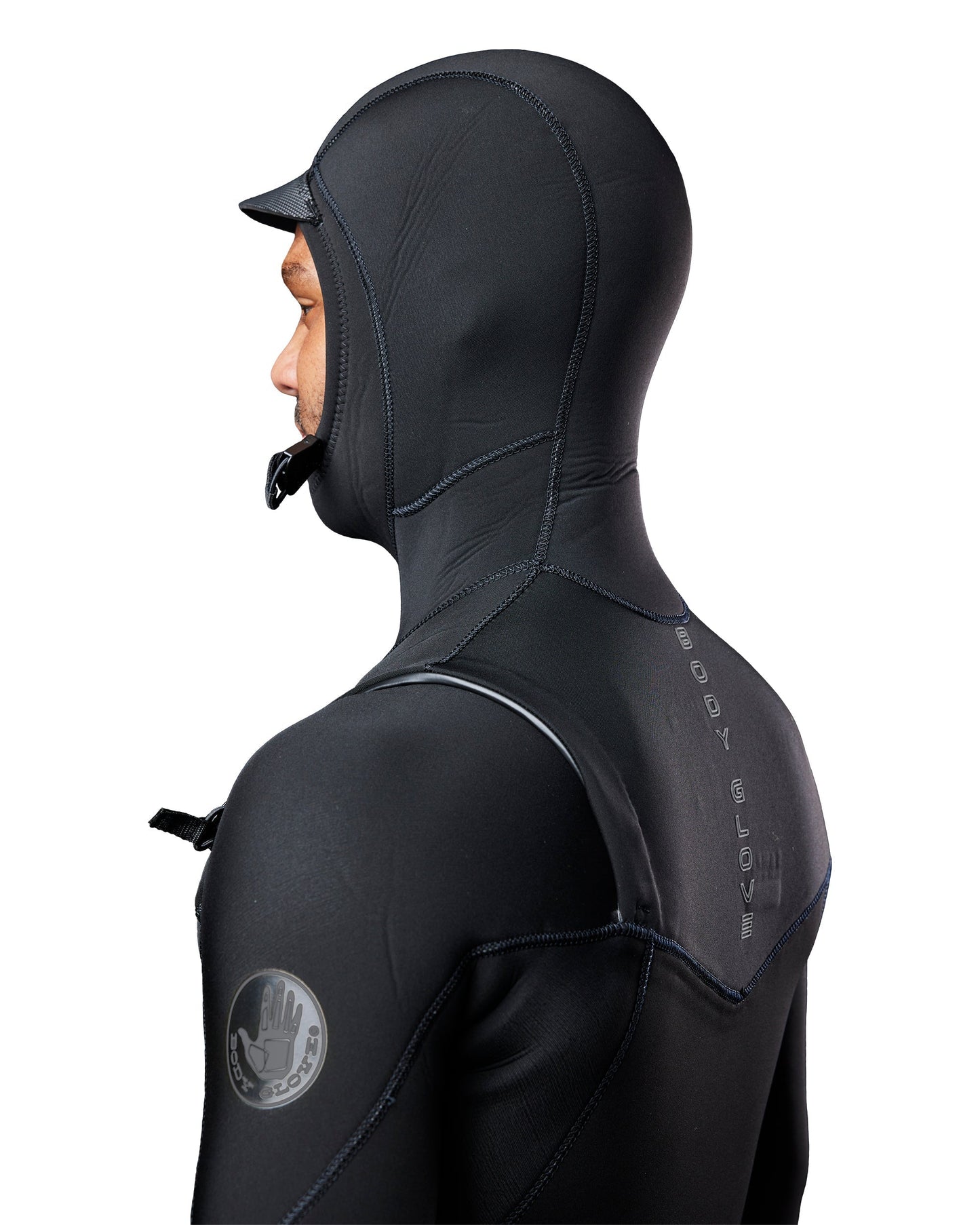 Men's Gold Cell Hooded Chest Zip 5/4/3mm Fullsuit - Black