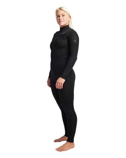 Women's Gold Cell 3/2mm Chest Zip Fullsuit - Black