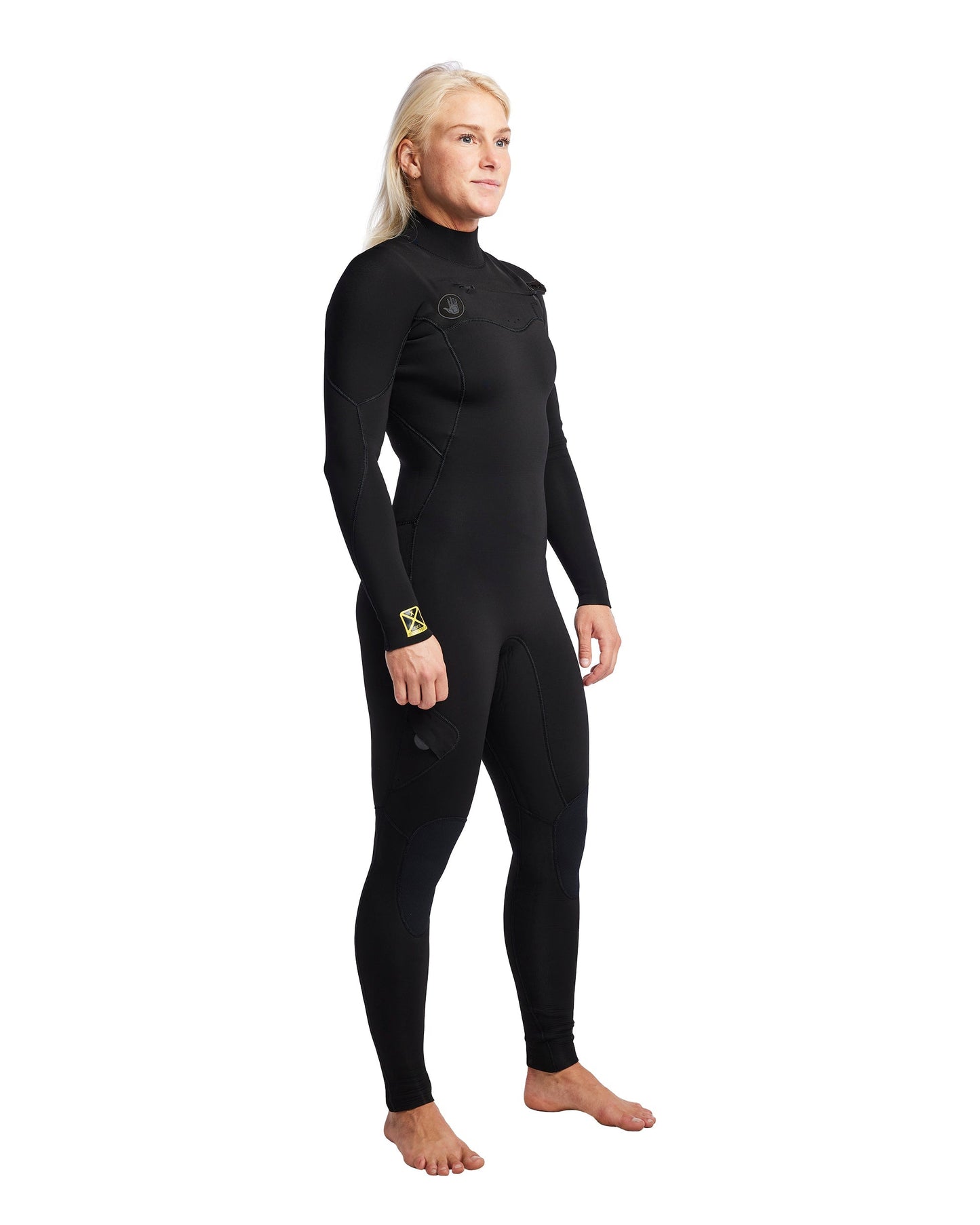 Women's Gold Cell 3/2mm Chest Zip Fullsuit - Black