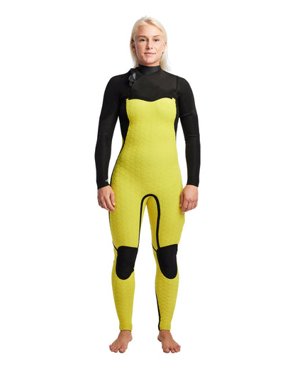 Women's Gold Cell 4/3mm Chest Zip Fullsuit - Black