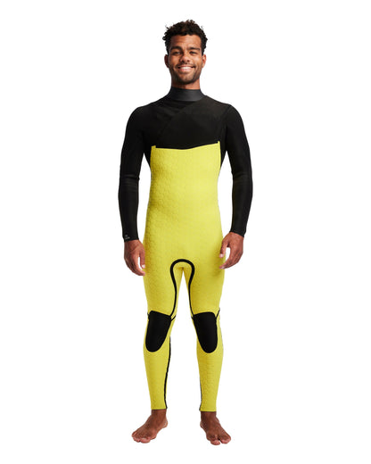 Men's Gold Cell 3/2mm Slant Zip Fullsuit - Black