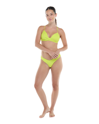 Smoothies Kerry Fixed Triangle Bikini Top - Key Lime
