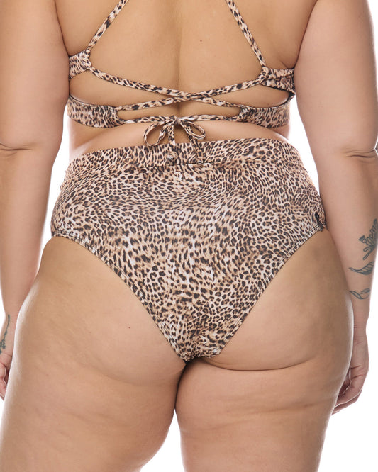 Primal Marlee Plus Size High-Waist Bikini Bottom - Black