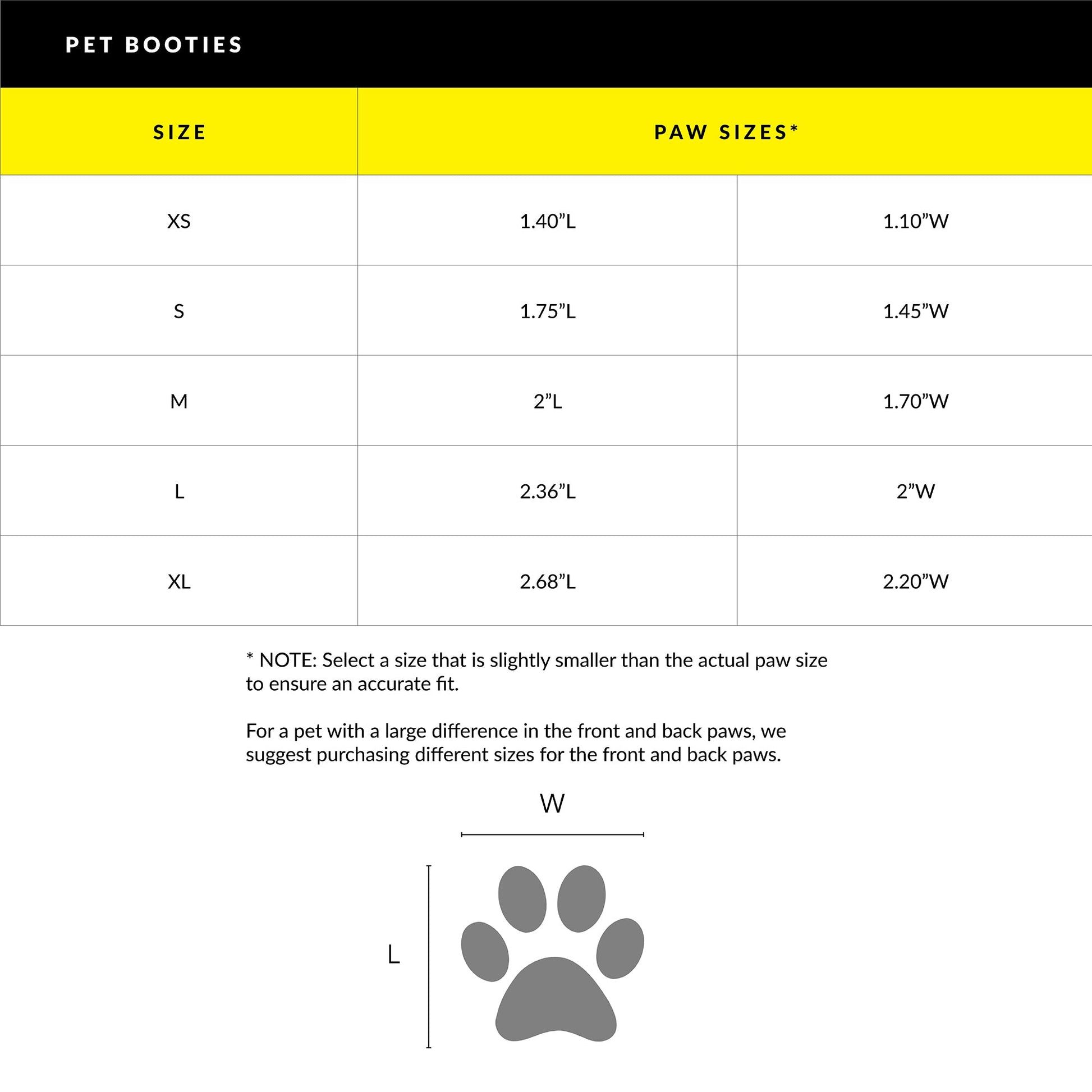 Paw Protector Booties - Yellow