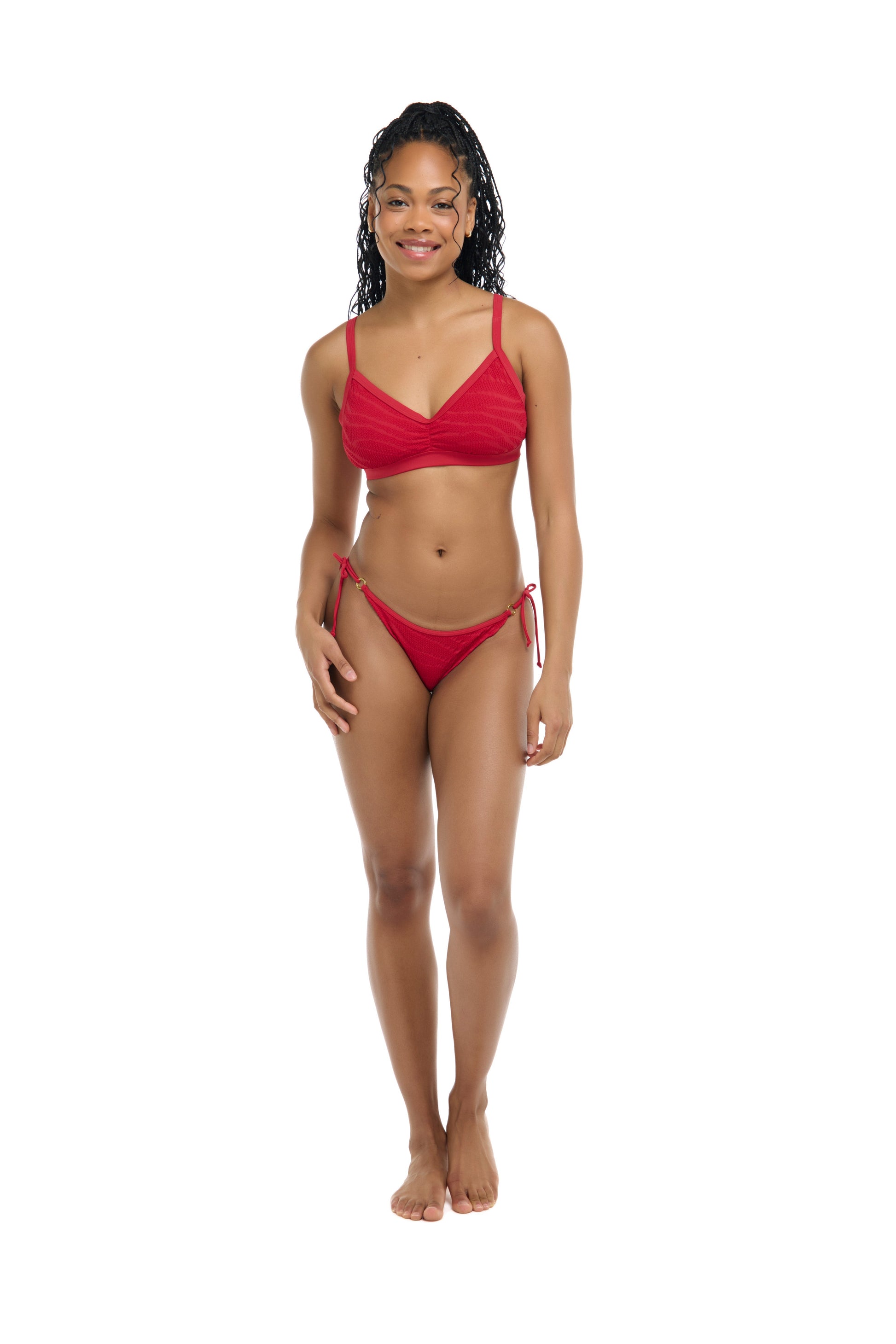 Scarlet Drew D-F Cup Swim Top - Cherry