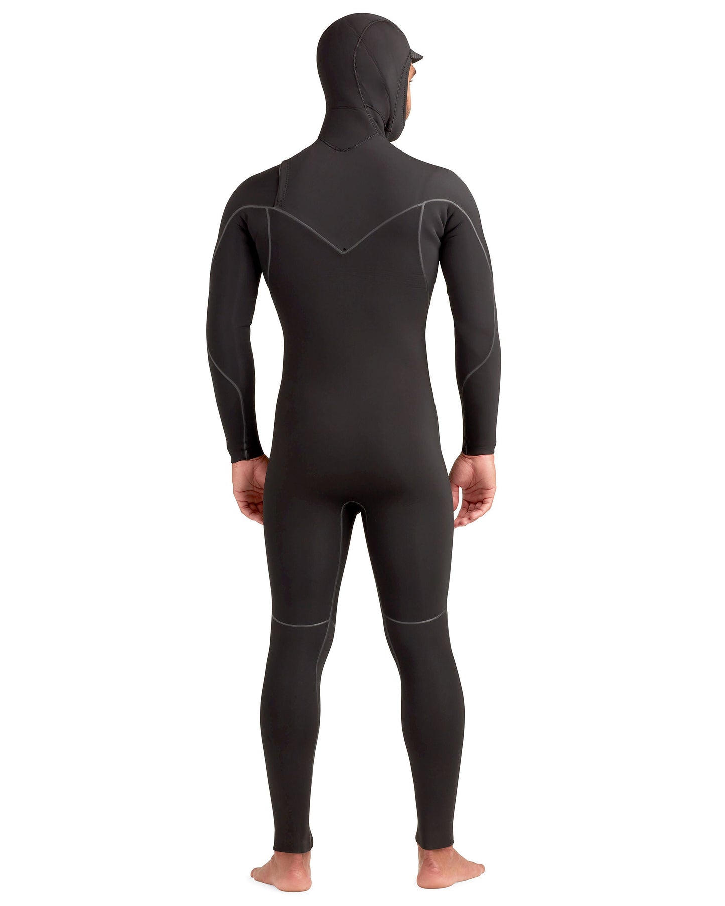 Red Cell 5/4/3mm Men's Chest-Zip Hooded Fullsuit - Black