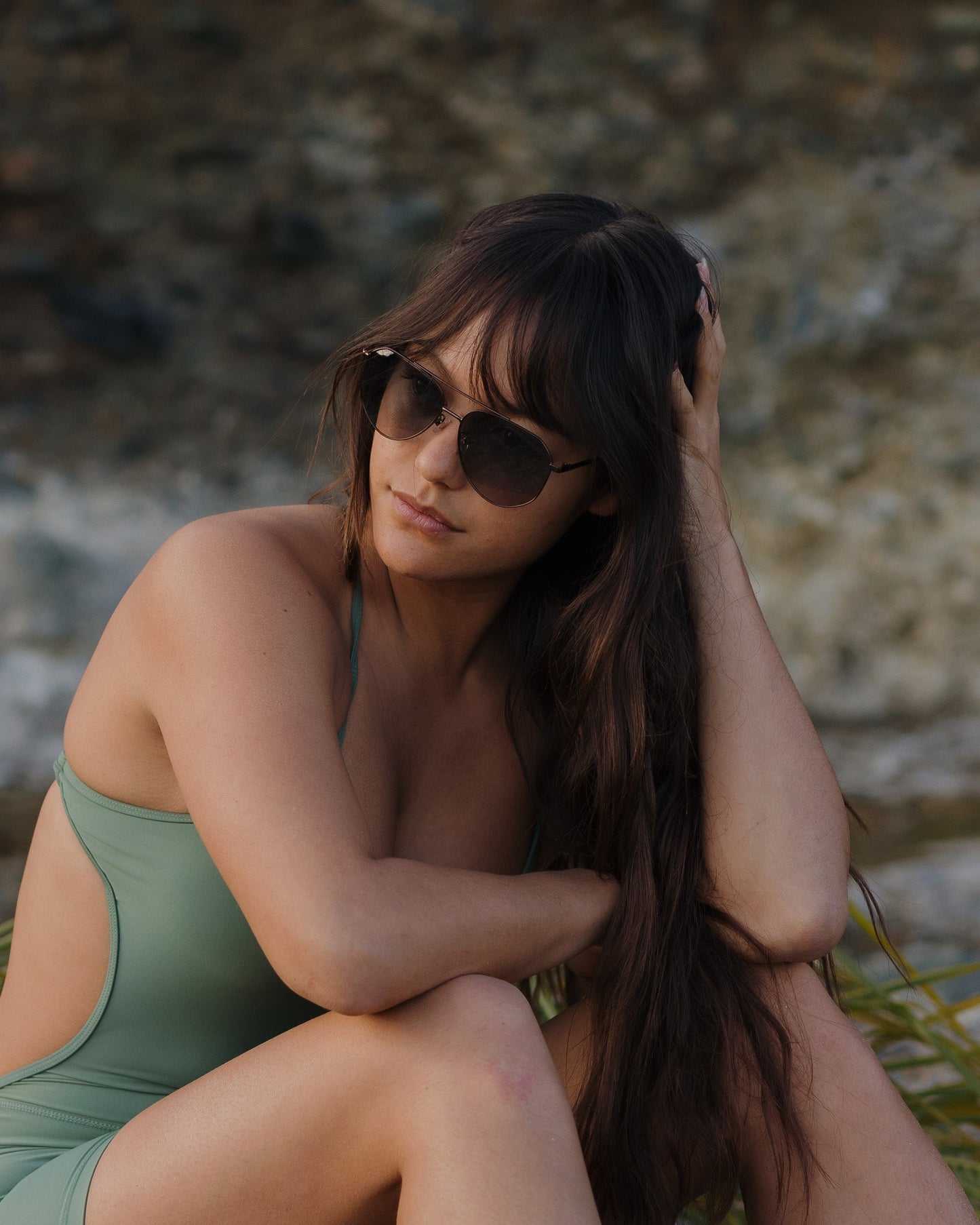 Women's Poppy Aviator Sunglasses - Bronze